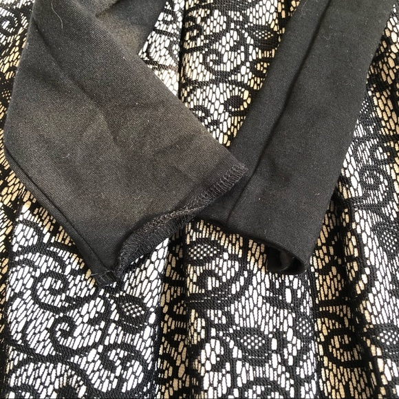 Aritzia Wilfred Black Gray Lace Fit & Flare Long Sleeve Dress Size 2 - Picture 11 of 11